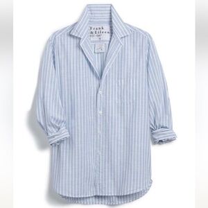 Frank & Eileen Relaxed Stripe Button Up Top